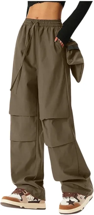 Women's Wide Legged Quick Drying Stretch Waist Overalls Harem Pants Women Dressy