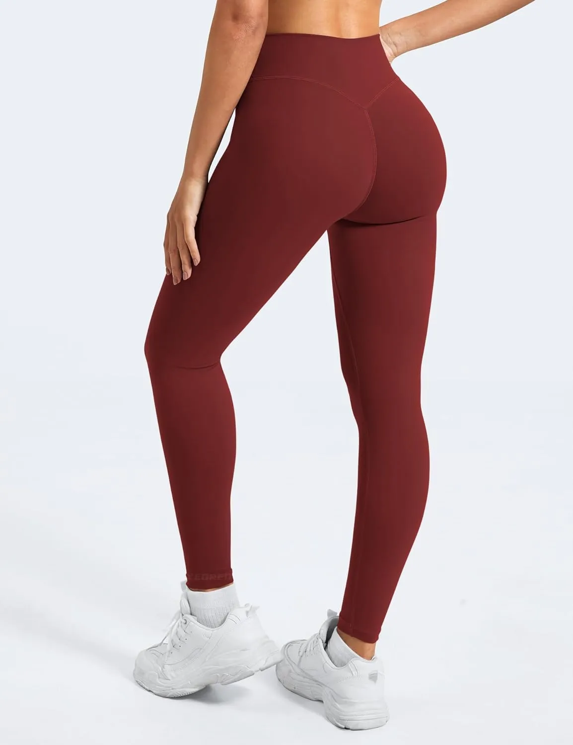 YEOREO Leggings for Women Hidden Scrunch High Waisted Yoga Pants V Cross Tummy Control Craze Compression Workout