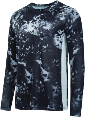 YIBIMOTTO Men's Sun Protection Fishing Tee for Men Printed Long Sleeve Shirt Quick Dry Sweatshirts Lightweight