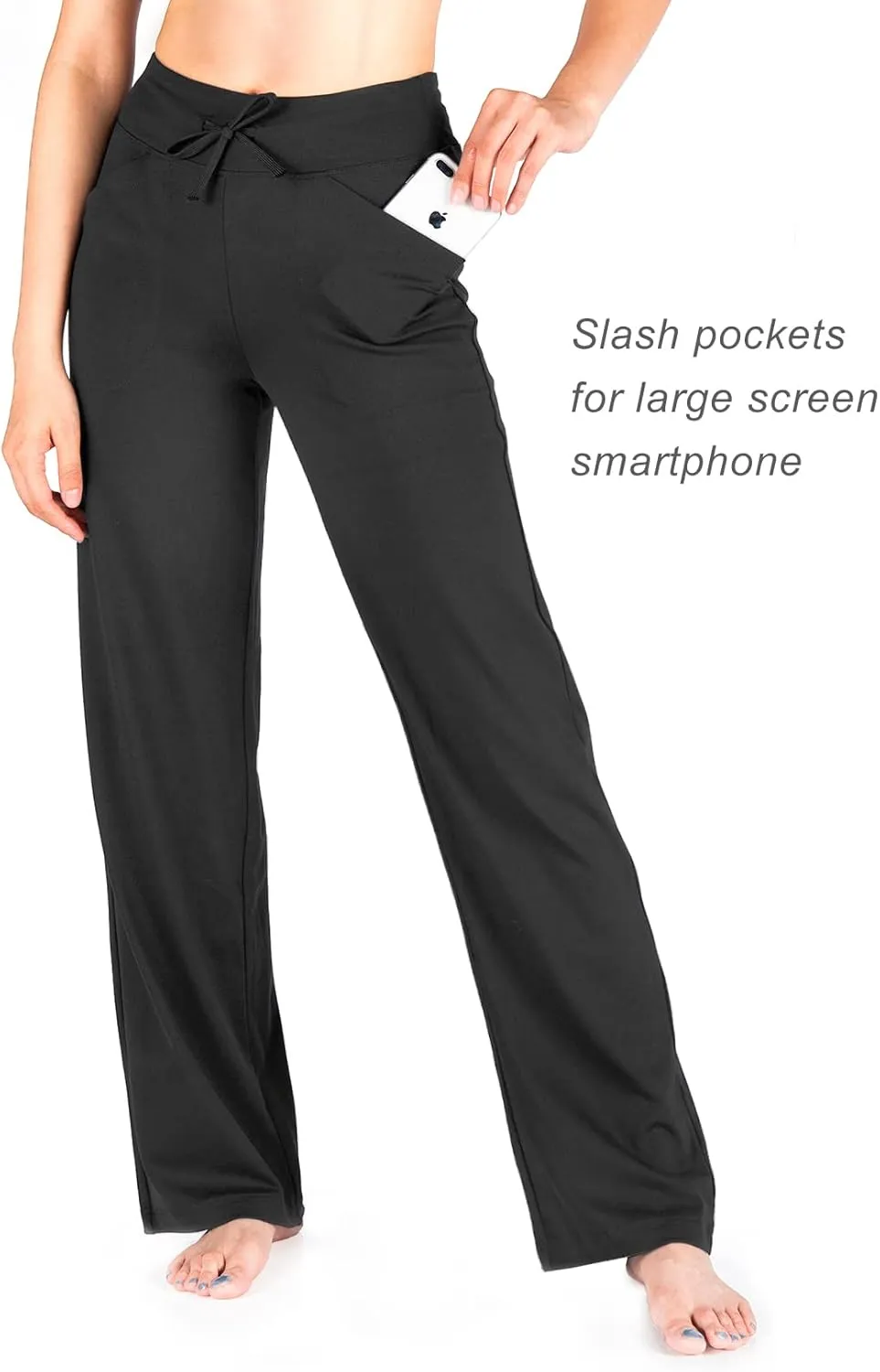 Yogipace Women's Petite/Regular/Tall Straight Leg Loose Fit Yoga Pants Lightweight Lounge Sweatpants