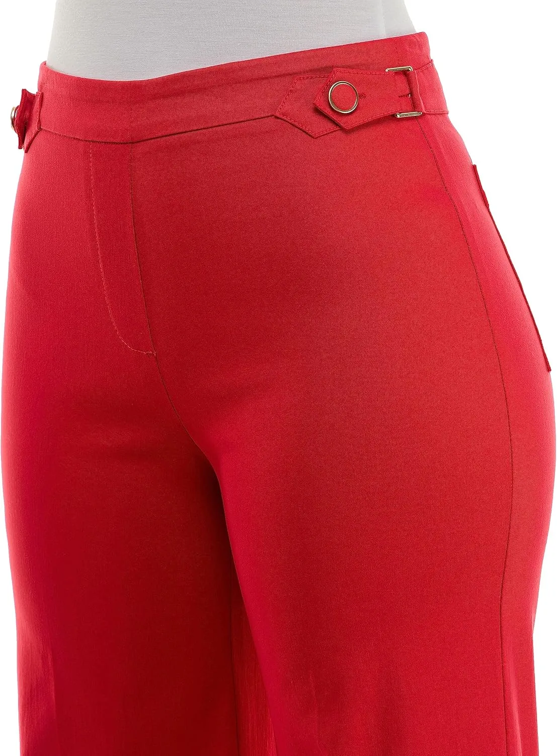 Zac & Rachel Women's Pull on Millennium Wide Leg Pant W/Hardware Waist Tabs