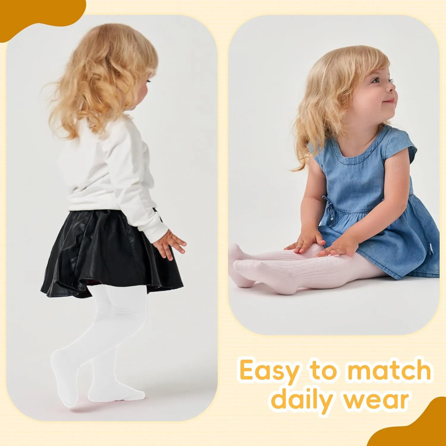 Zando Baby Girl Tights Toddler Cable Knit Tights Cotton Leggings Stockings for Little Girls Pantyhose 3 Pack 0-4T