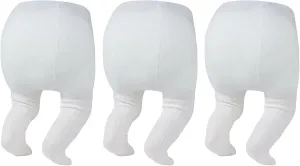 Zando Baby Girl Tights Toddler Cable Knit Tights Cotton Leggings Stockings for Little Girls Pantyhose 3 Pack 0-4T